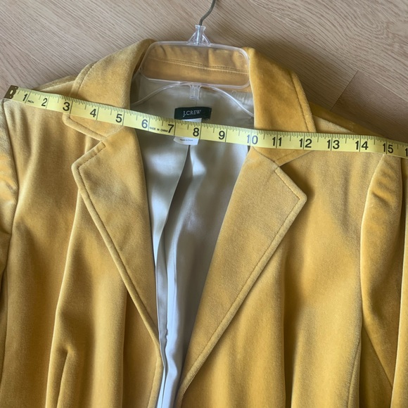 J Crew Lined Velvet Blazer Size 8 Gold - Picture 4 of 6